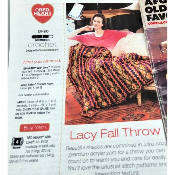 Crochet Patterns Afghans Blankets Throws Beanies Slouchy Hat Mixed Lot of 12 - Picture 3 of 12